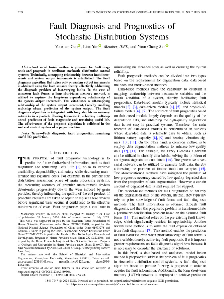Fault Diagnosis in Stochastic Systems | PDF | Bias Of An Estimator ...