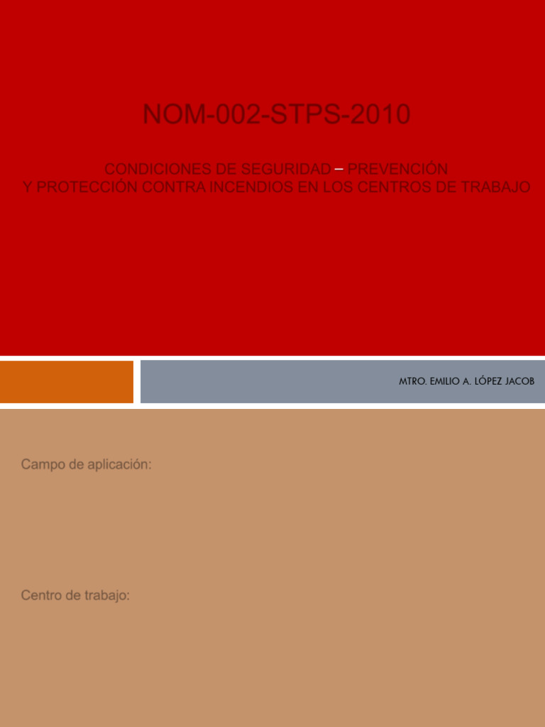 Presentacion - Nom 002 STPS 2010 | PDF | Combustibles | Líquidos