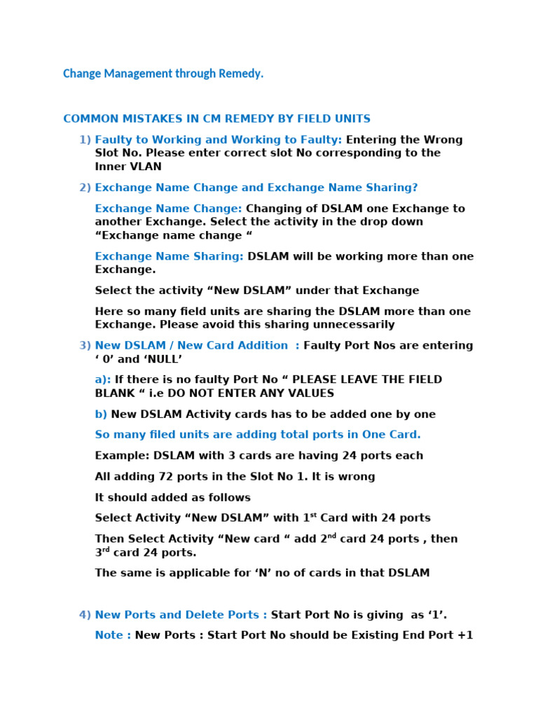 Change Management User Manual | PDF | Port (Computer Networking ...