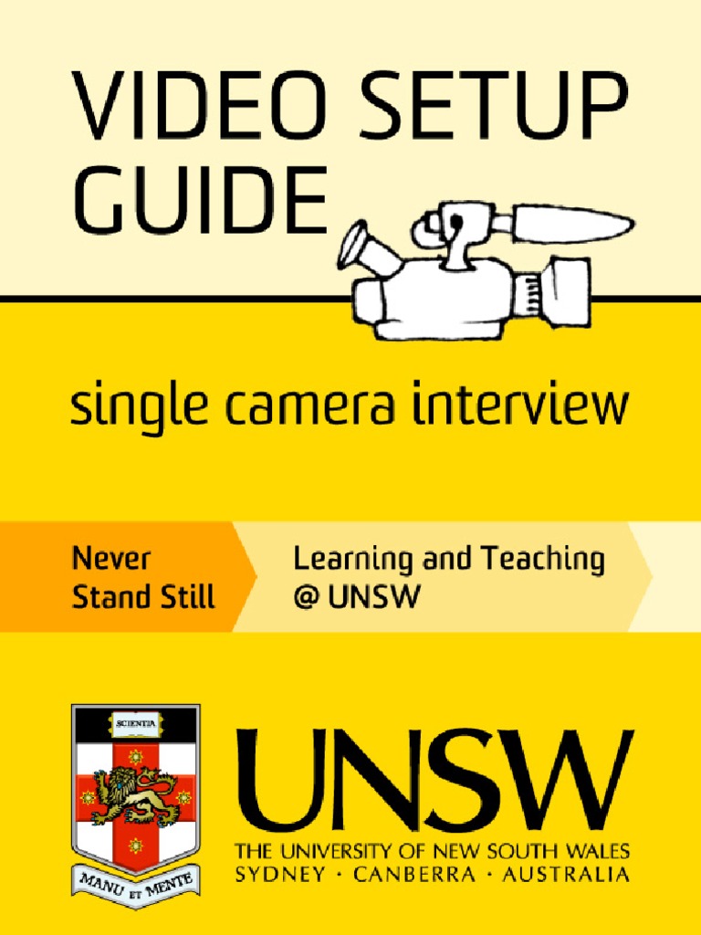 AVP Single Camera Interview PDF PDF Tripod (Photography