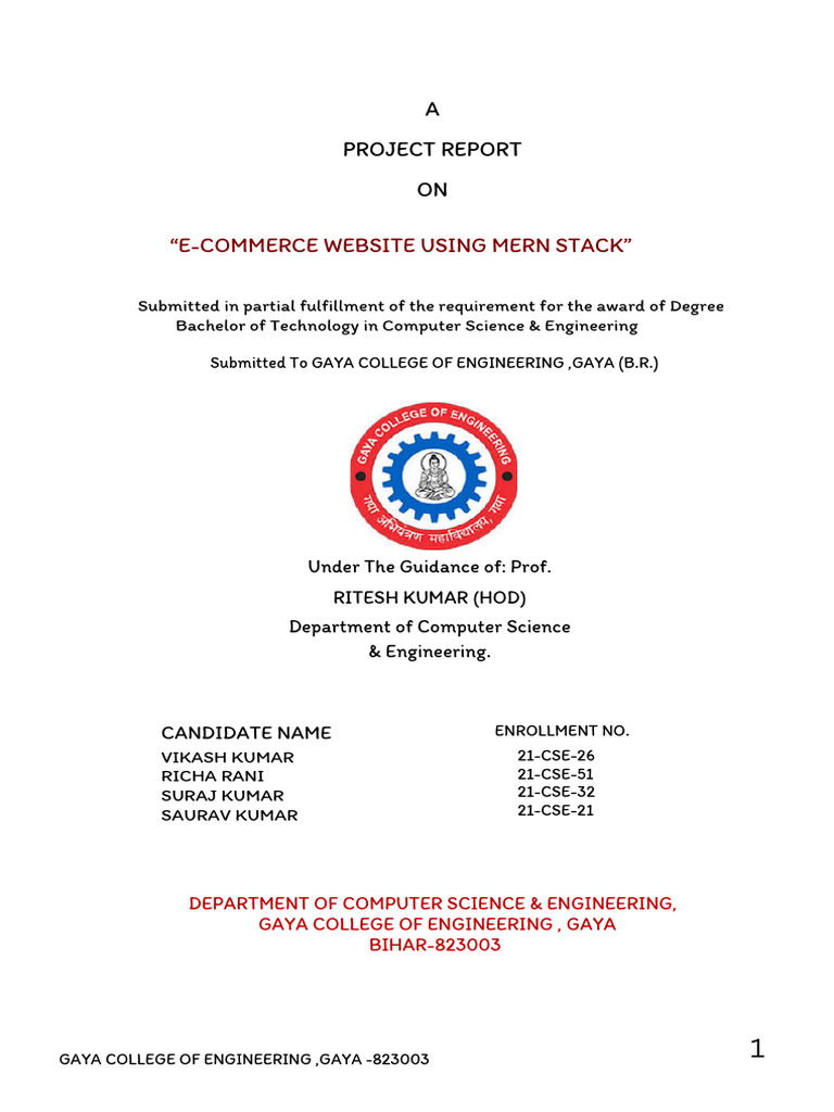 Project Report 7th Sem | PDF | Document Object Model | Database Index
