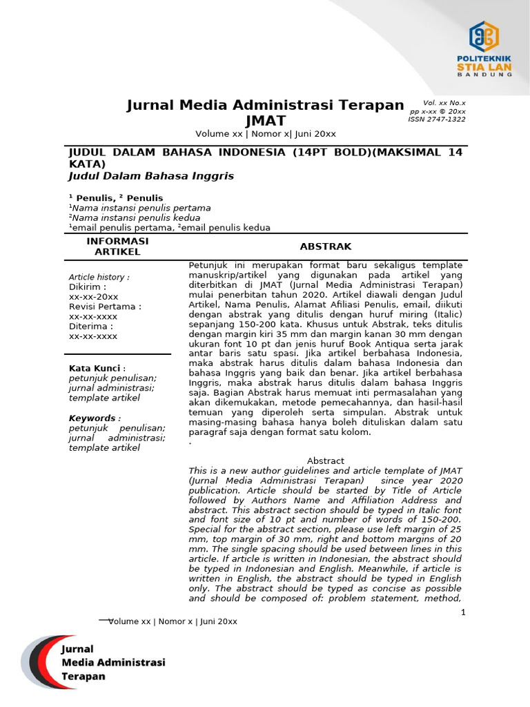 Template JMAT | PDF