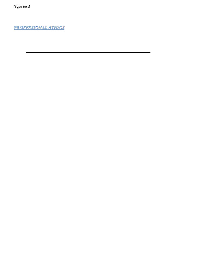 Professional Ethics Notes M-1 | PDF | Morality | Justice
