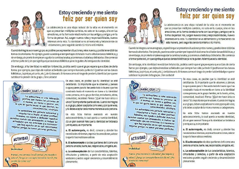 LECTURA Estoy Creciendo y Me Siento Feliz Por Ser Quien Soy | PDF