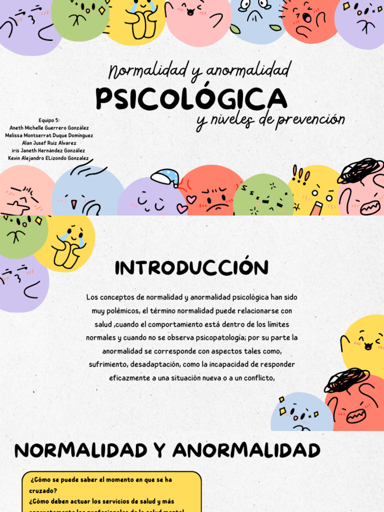 Normalidad y Anormalidad Psicológica | PDF | Salud mental | Trastorno ...