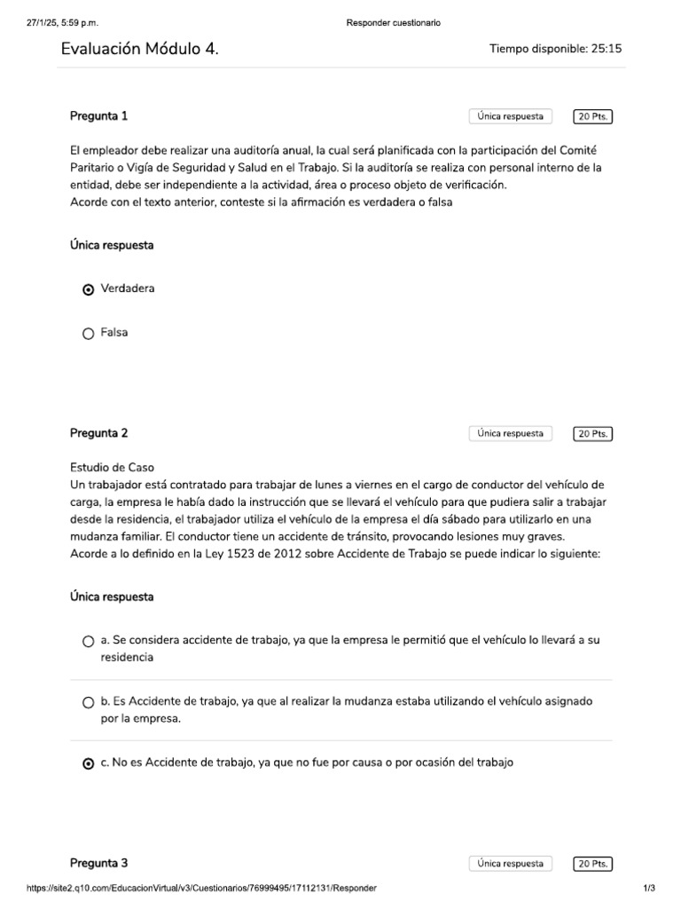 Modulo 4 Cuestionario | PDF