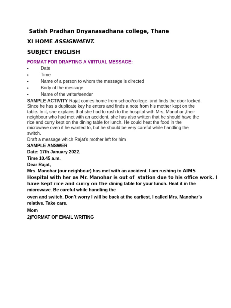 Virtual Message Drafting Guide | PDF | Rhetoric