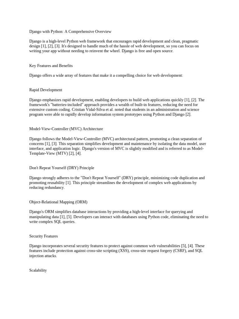 Django With Python A Comprehensive | PDF | Model–View–Controller ...