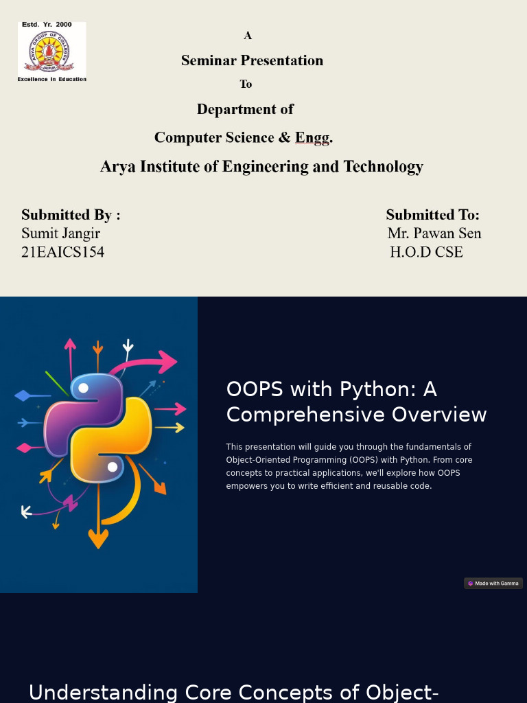 OOPS-with-Python-A-Comprehensive-Overview | PDF | Object Oriented ...