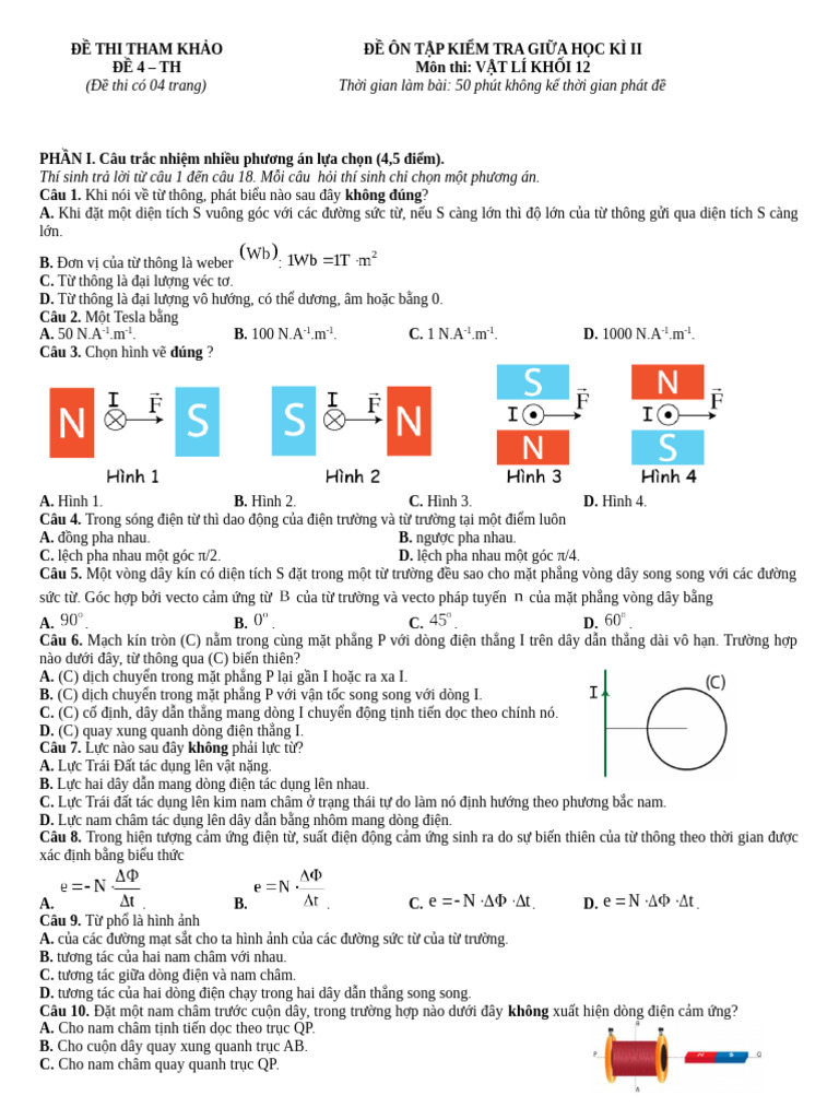 De On GK So 4 HS | PDF