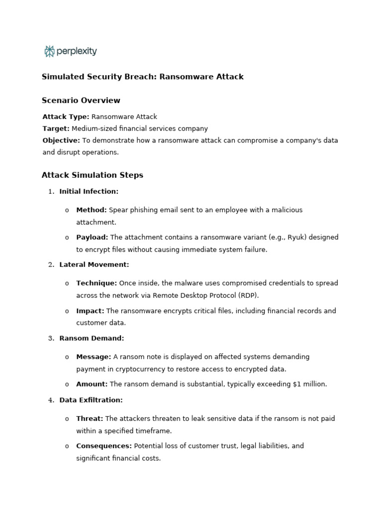 Ransomware Attack Simulation Overview | PDF | Ransomware | Computer ...