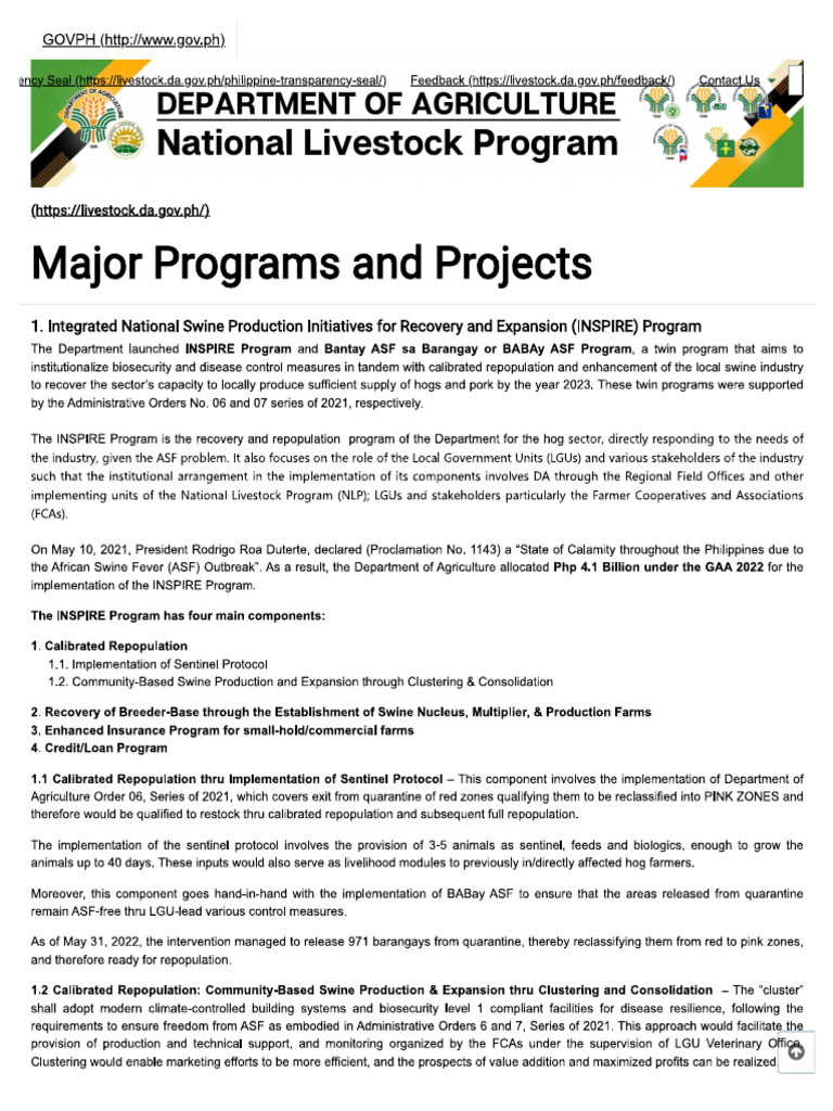 National Livestock Program | PDF