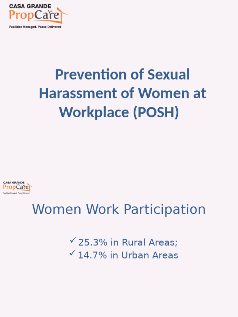 POSH Act: Preventing Workplace Harassment | PDF | Sexual Harassment ...