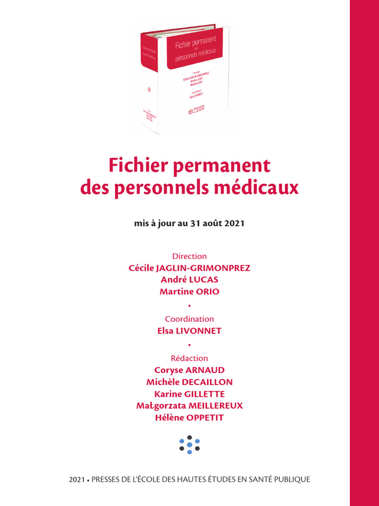 Fichier des personnels médicaux 2021 | PDF | Services publics ...