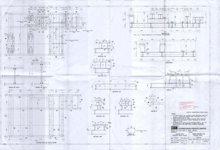 064 100 Dri k1 DF 50 01 (Drive Frame For Rotary Kiln) | PDF