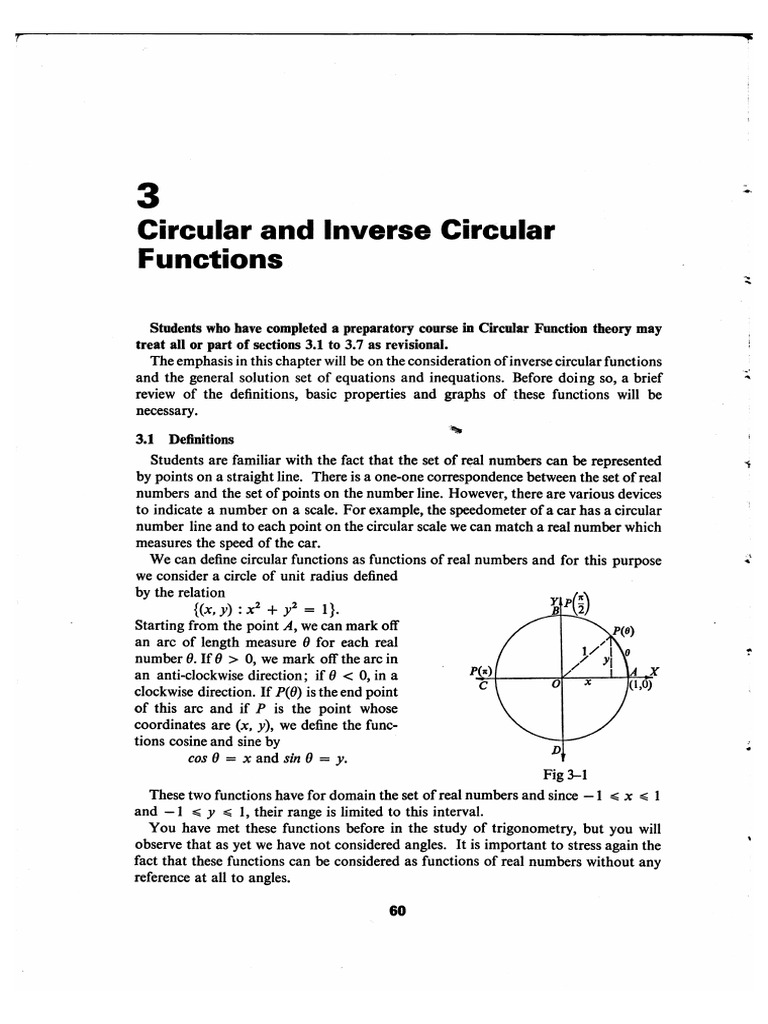 03-Circular and Inverse Functions | PDF
