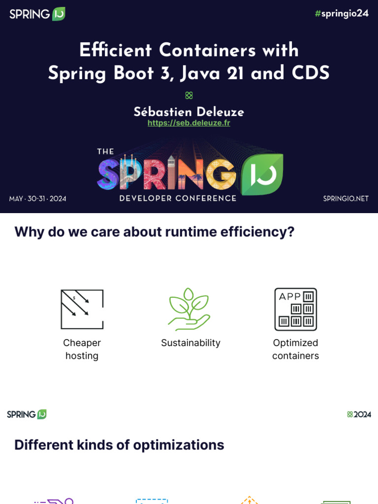 Spring Boot 3.3: Efficient Java 21 Containers | PDF | Booting | Java ...