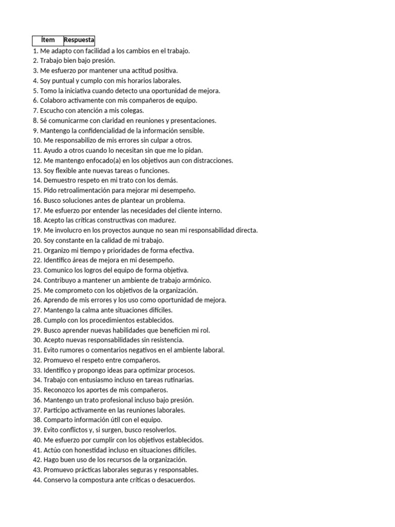 Eco 200 Items Adultos Completo | PDF