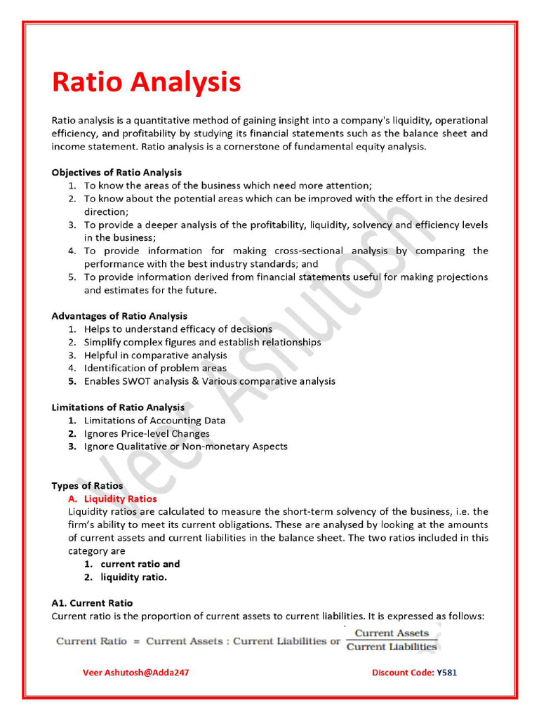 Financial Ratios | PDF