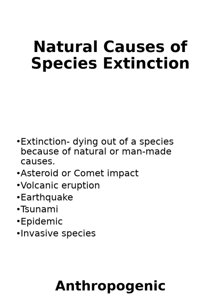 Natural Causes of Species Extinction | PDF