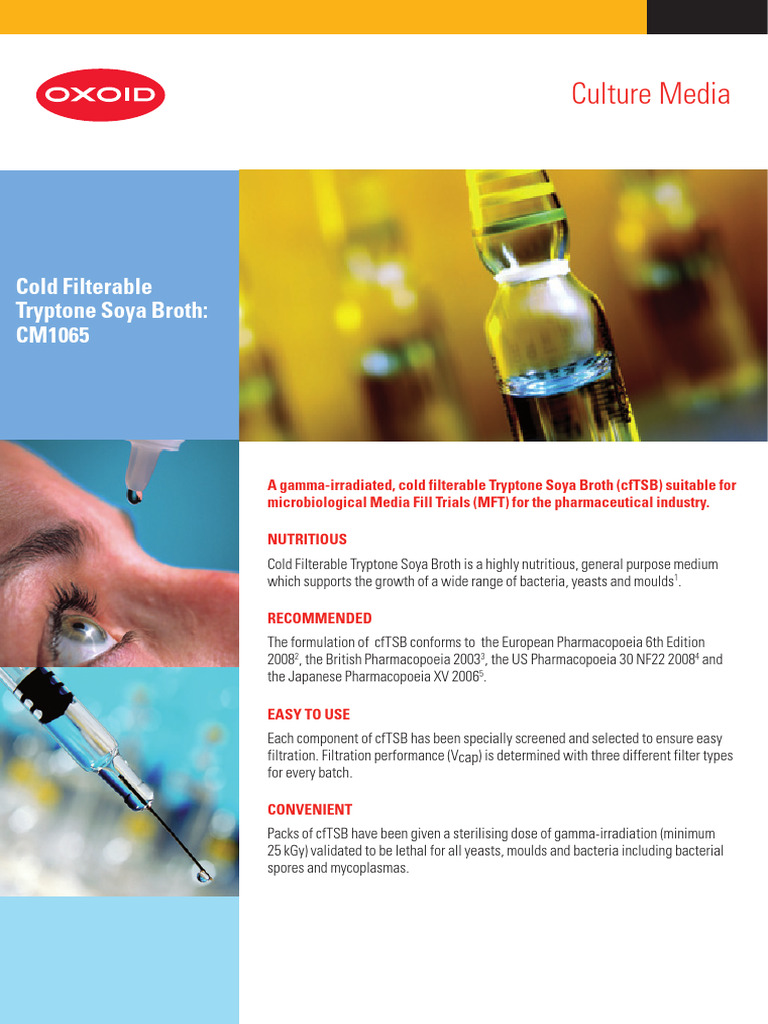 Oxoid Cold Filter | PDF | Sterilization (Microbiology) | Filtration
