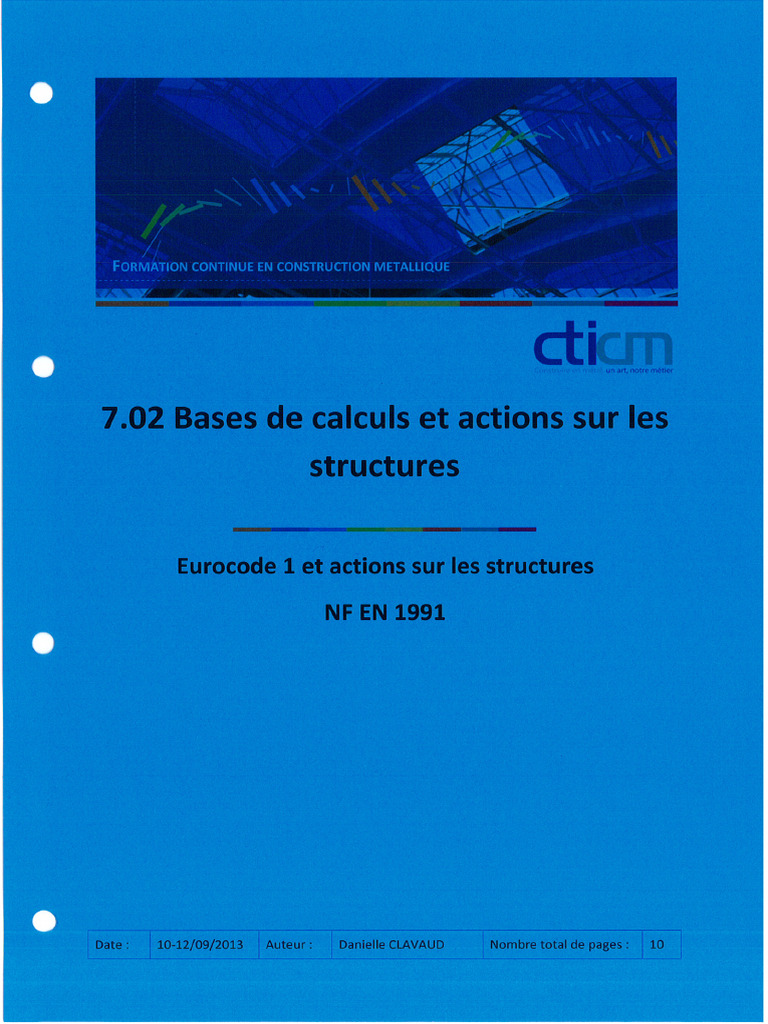 2-Eurocode 1 Et Actions Sur Les Strcutures NF en 1991 | PDF