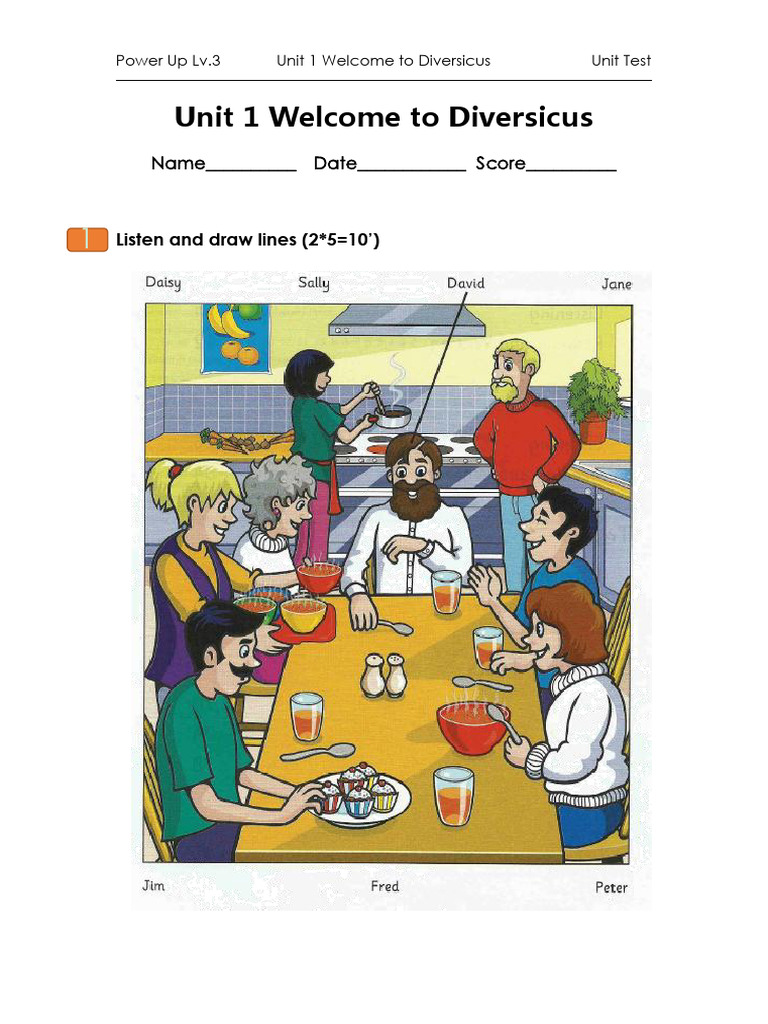 Unit 1 Test: Welcome to Diversicus | PDF | Clown