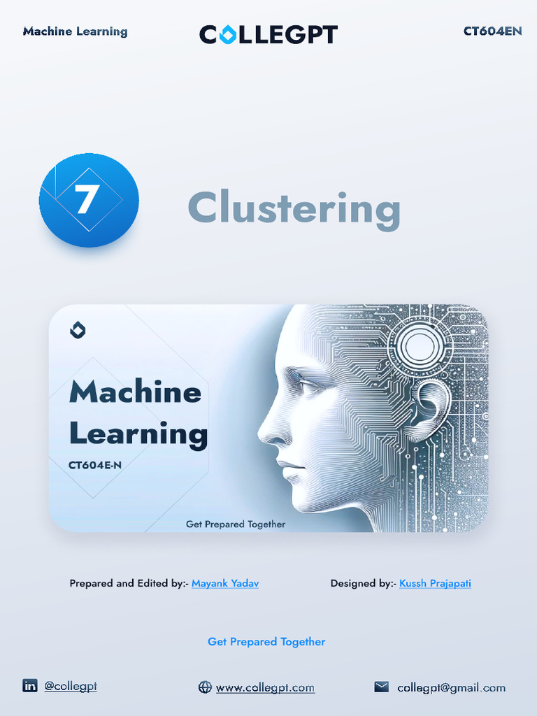 Machine Learning Clustering Notes | PDF
