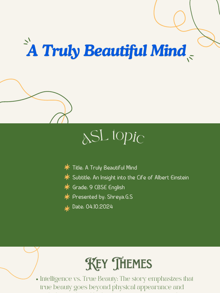 A Truly Beautiful Mind PDF Albert Einstein Thought