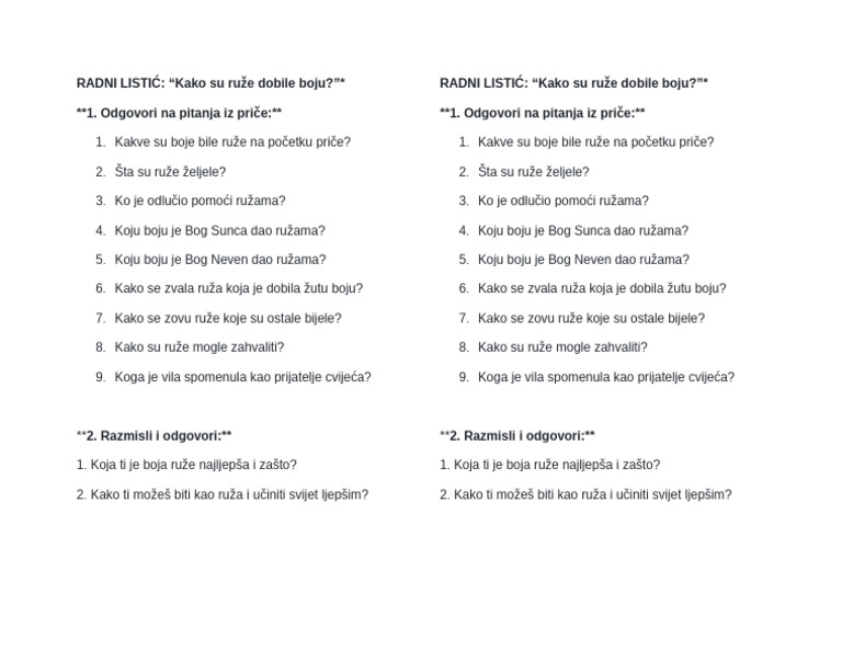 Radni Listić - Docx14.4 | PDF