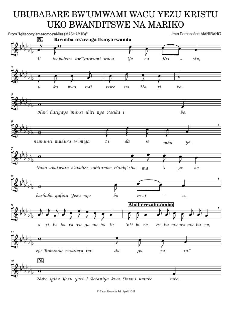 Ububabare bw'Umwami Wacu Yezu | PDF