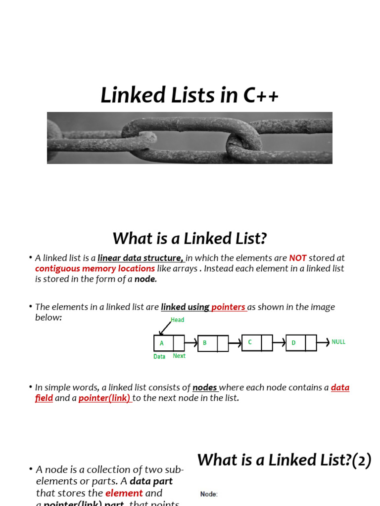 Lecture 5 Linked Lists in C | PDF | Pointer (Computer Programming ...