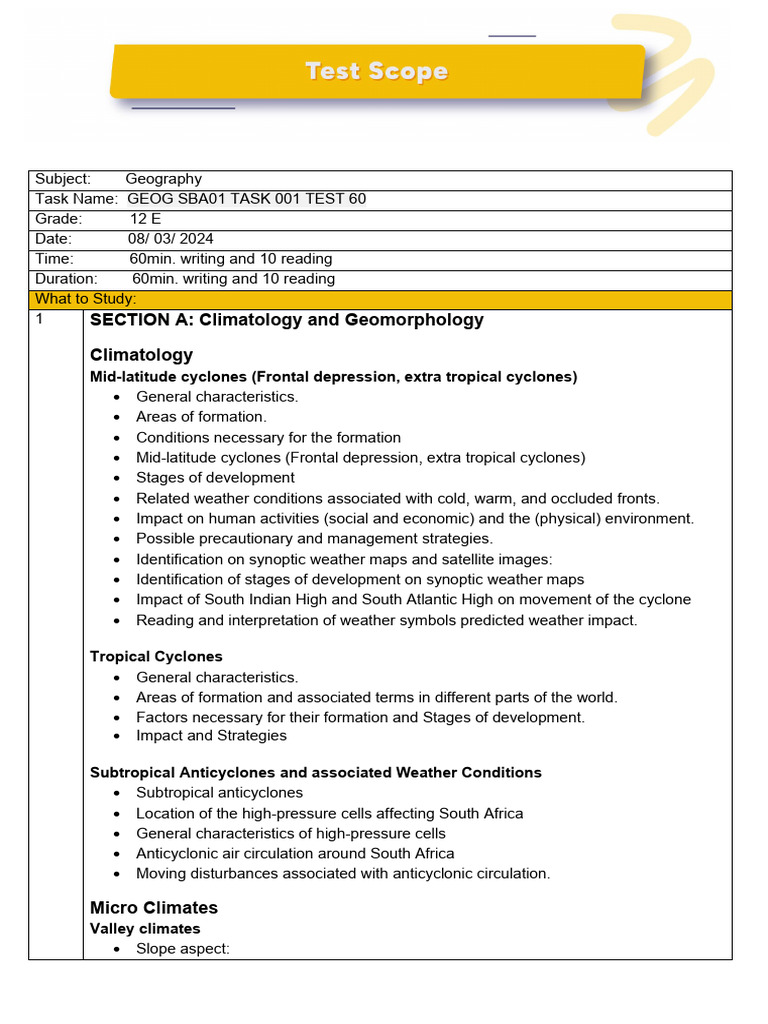 Grade 12 Geography Exam Guide | PDF | Geographic Information System ...