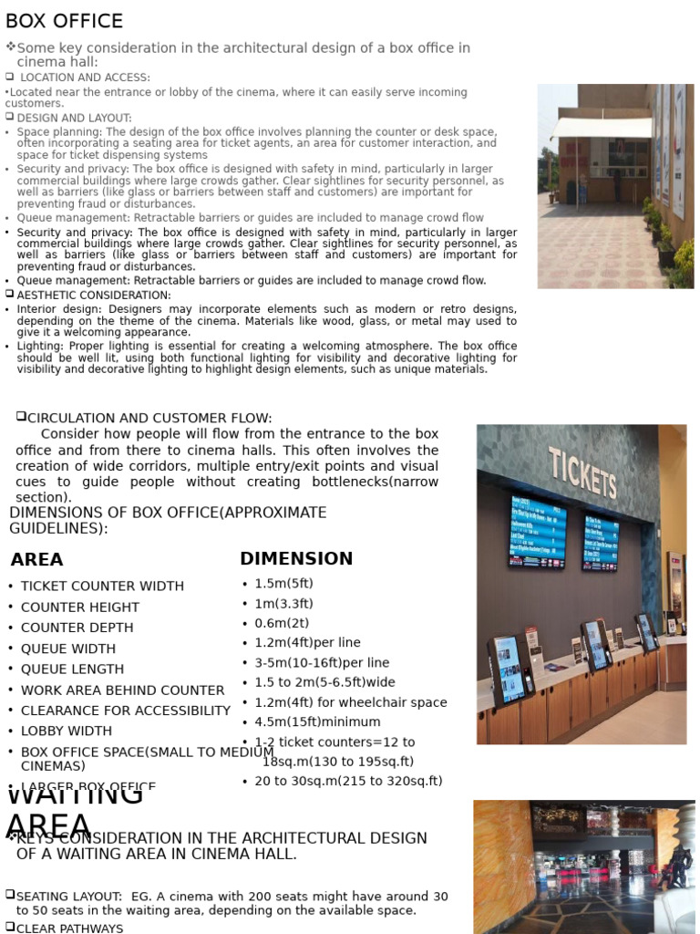 Movie Theater Box Office Design Guide | PDF | Movie Theater | Lighting