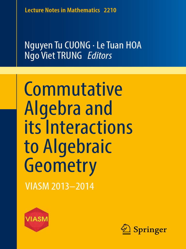 Com Alg - Interactions To Alg Geom | PDF | Ring (Mathematics) | Algebra