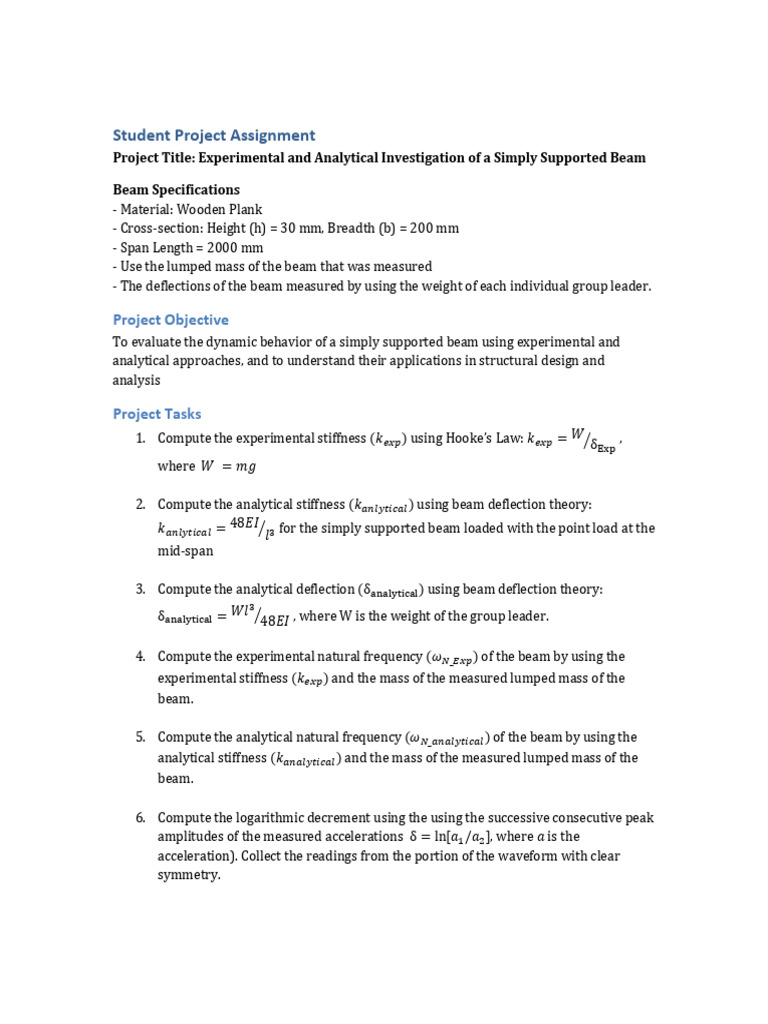 Beam Dynamics Project: Analysis & Experiment | PDF | Beam (Structure ...