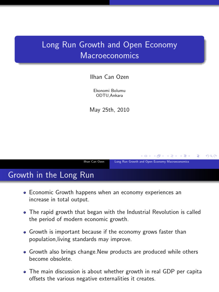 Long Run GrowthOpen Economy Macroeconomics | PDF | Exchange Rate ...