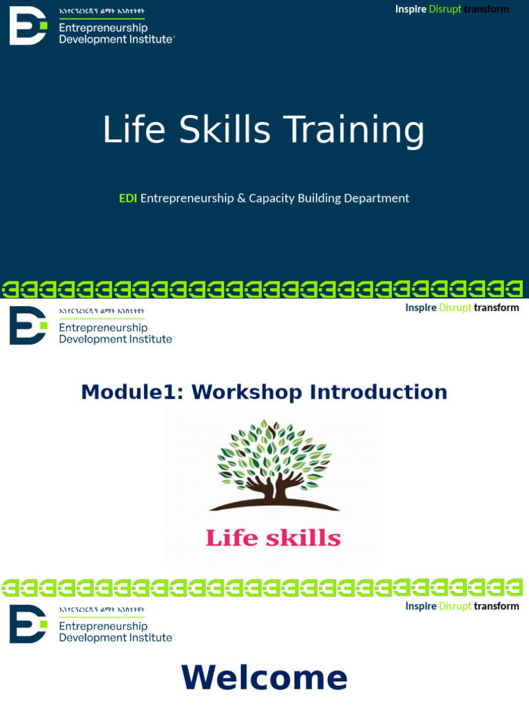 Life Skill Training Slides Demeke and Tewabe | PDF | Psychological ...