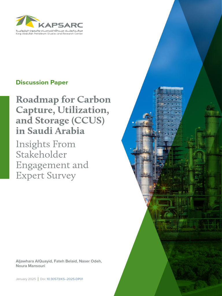 CCUS Roadmap for Saudi Arabia 2025 | PDF | Carbon Capture And Storage ...