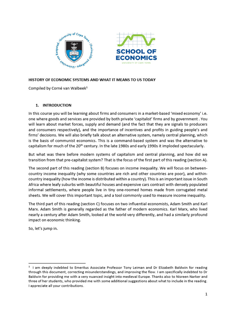Economic History Inequality and Great Economists | PDF | Cost Of Living ...