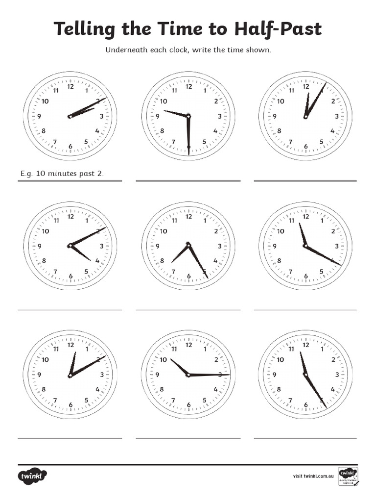 Time Worksheet 1 | PDF