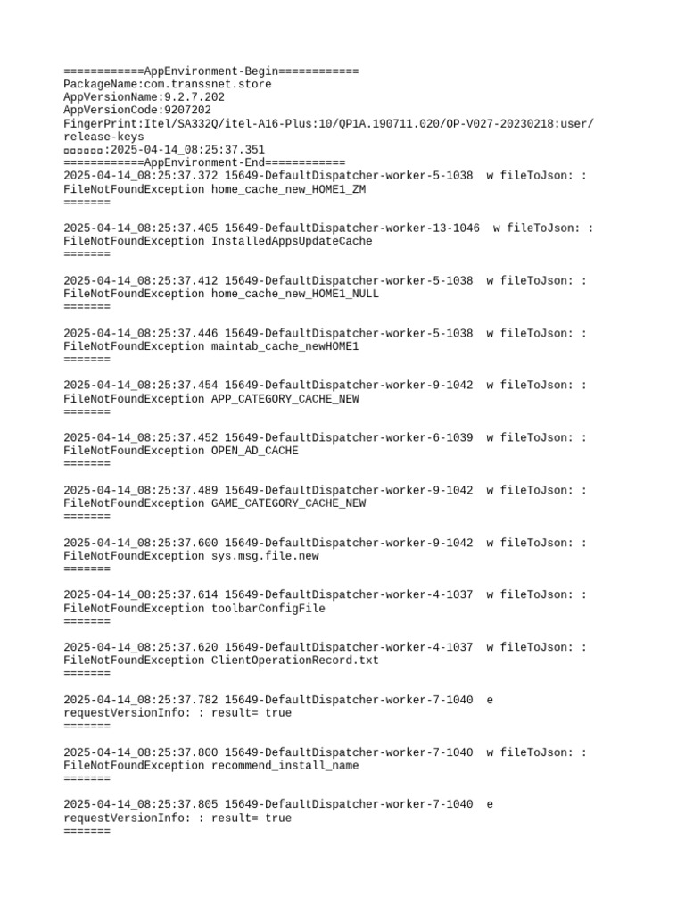 App Environment Logs and Errors | PDF | Mobile Phones | Mobile ...