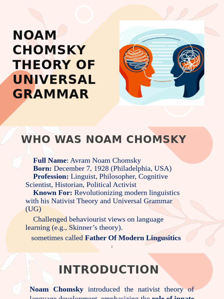 Chomsky's Universal Grammar Explained | PDF | Language Acquisition