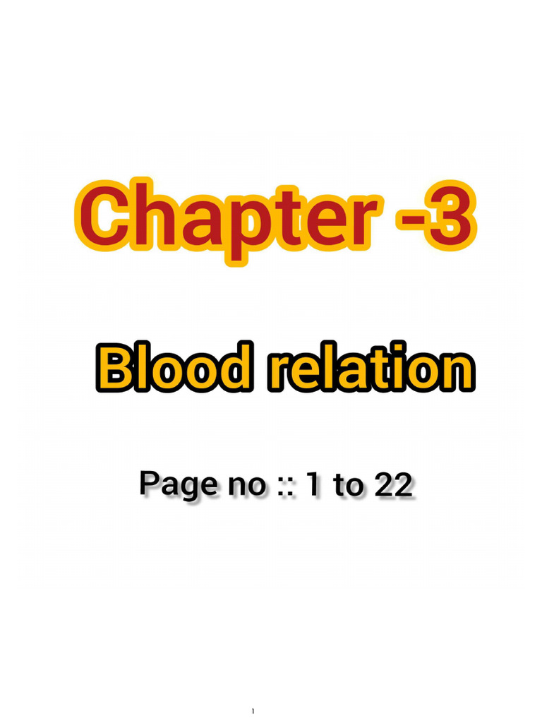 Blood Relation | PDF