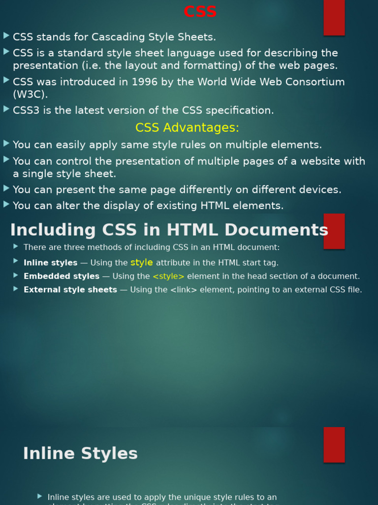 Understanding CSS: Styles and Methods | PDF | Html | Html Element