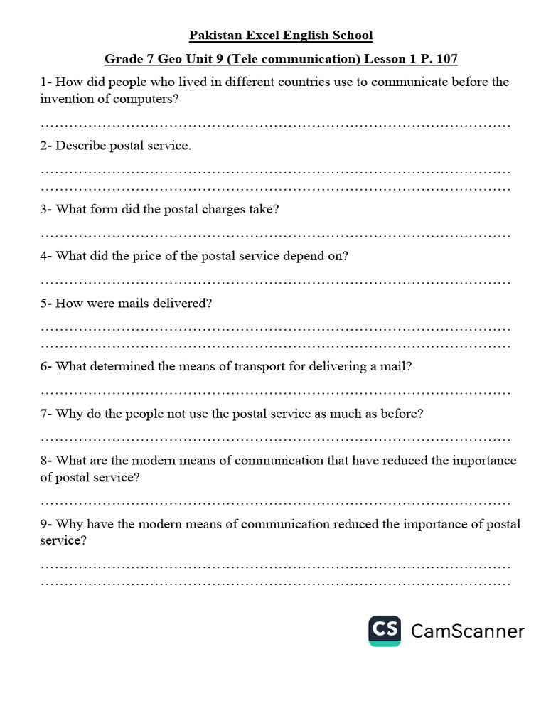 Grade 7 Telecommunication Lessons | PDF | Mail | Telecommunications