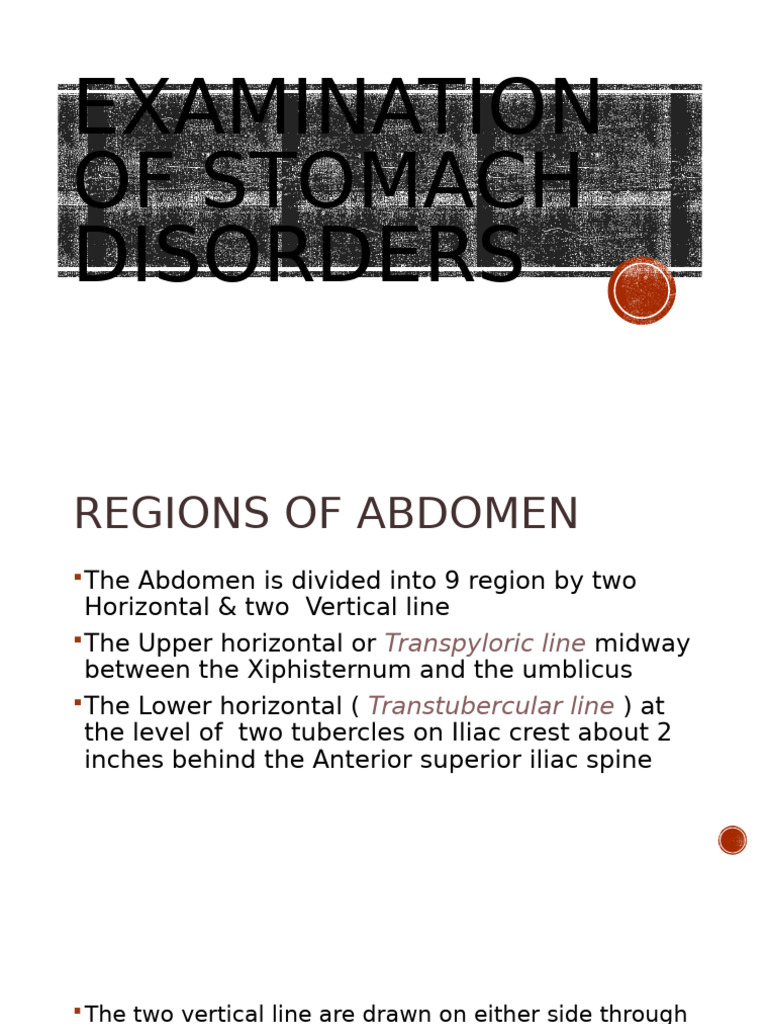 Gastric Outlet Obstruction Examination Guide | PDF | Abdomen | Stomach