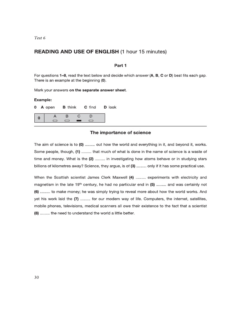 b2 Test 6 | PDF