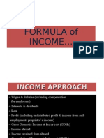 Formula of Income