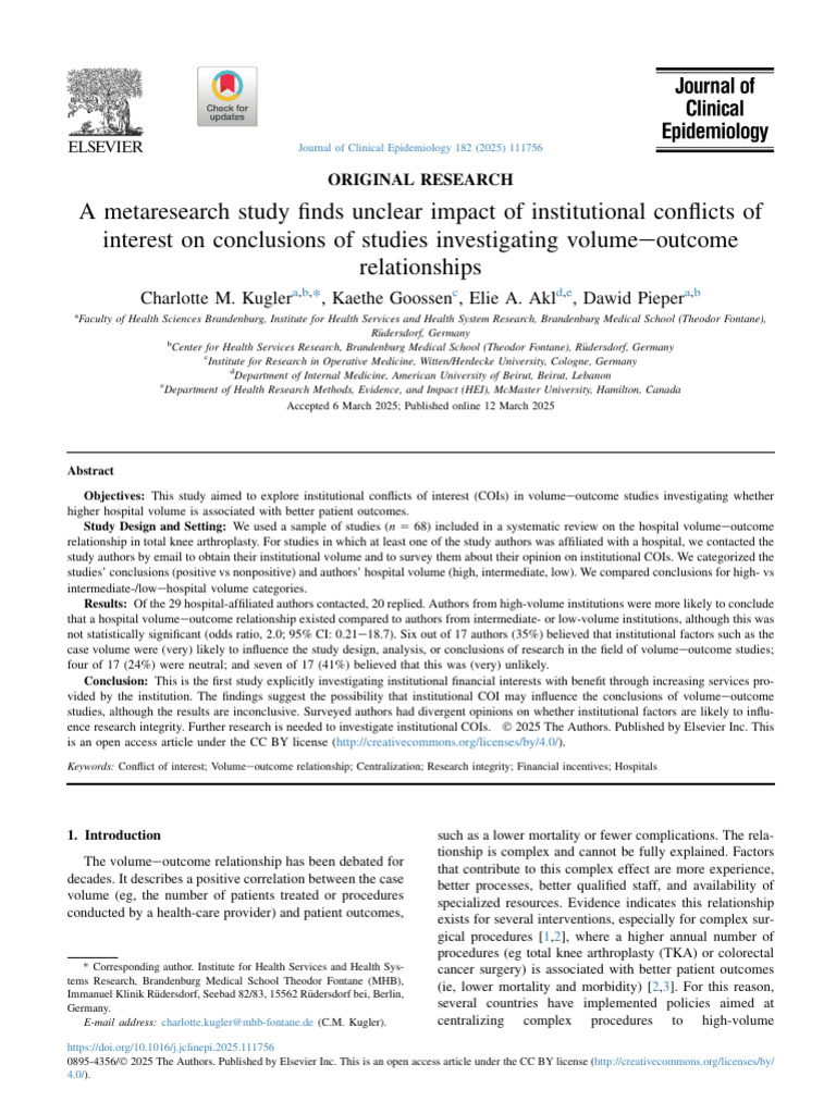 1 s2.0 S0895435625000897 Main | PDF | Systematic Review | Epidemiology